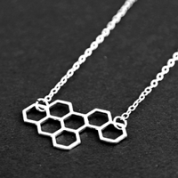 925 Silver Plated Honeycomb Brass Charm / Pendant